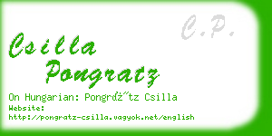 csilla pongratz business card